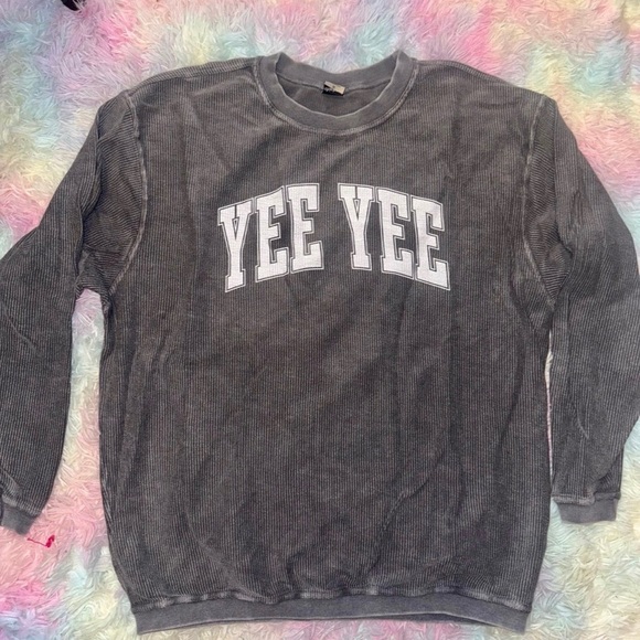 Yee Yee Apparel Sweaters - YEE YEE Apparel Corded Crew Crewneck Sweatshirt Grey XL
